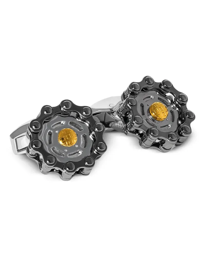Tateossian Bici Gear chain-link cufflinks - Silber Silber