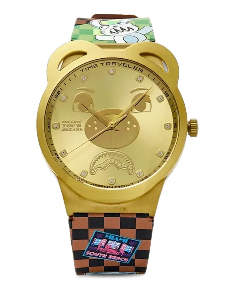 Sprayground Global Mogul bear-shape watch - Gold Gold