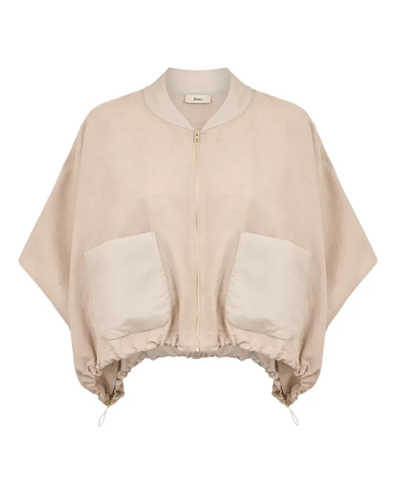 Herno zip pocket poncho - Nude Nude