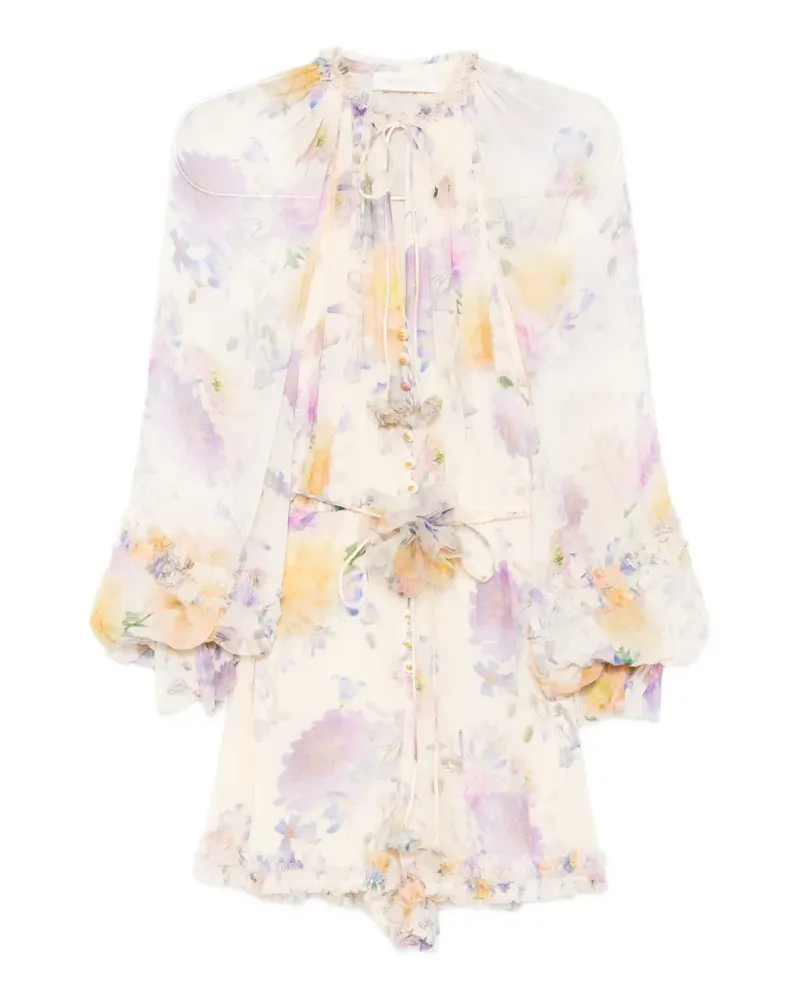 Zimmermann Luna playsuit - Nude Nude