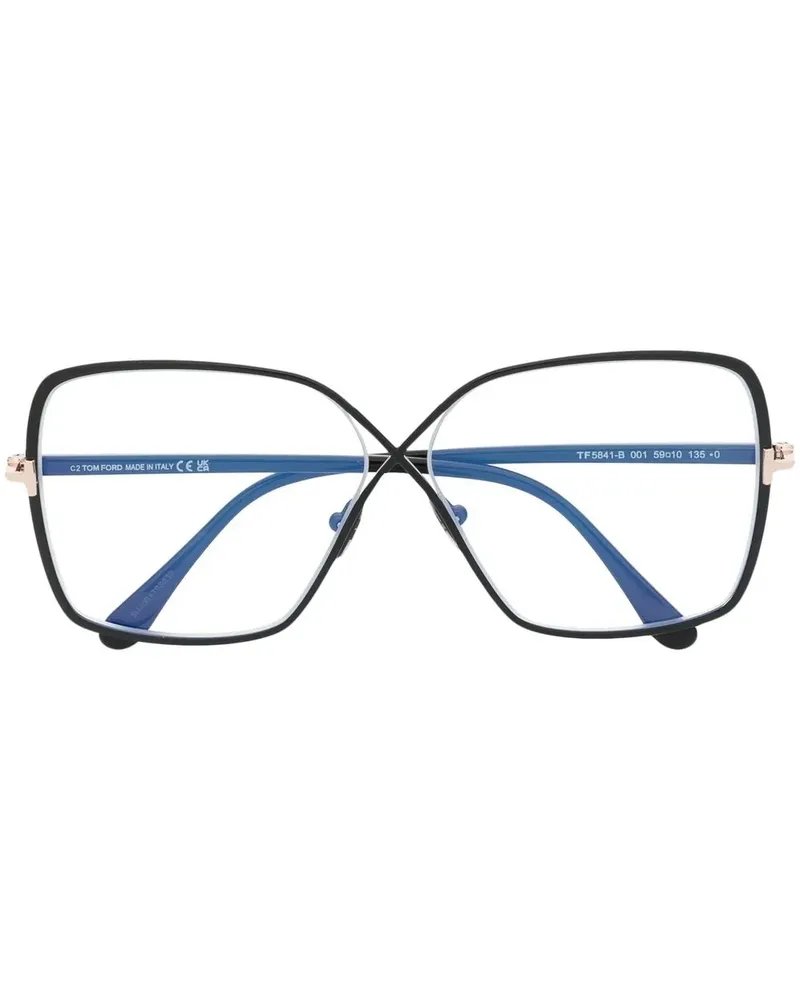 Tom Ford Eckige Brille - Schwarz Schwarz