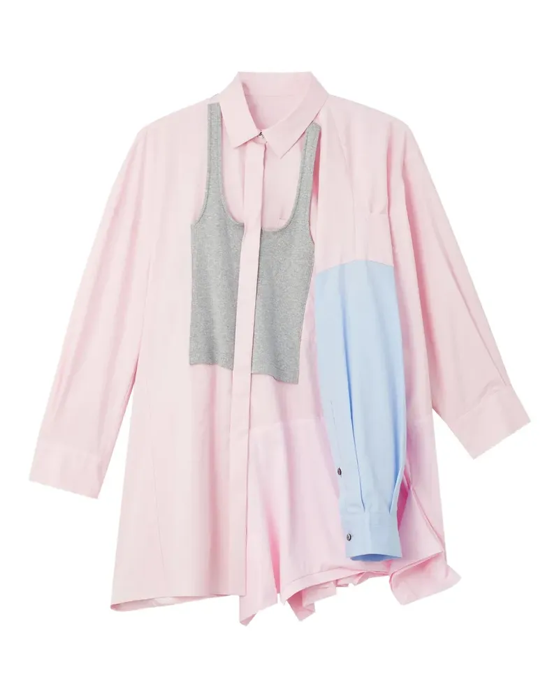 ENFÖLD layered panelled shirt - Rosa Rosa