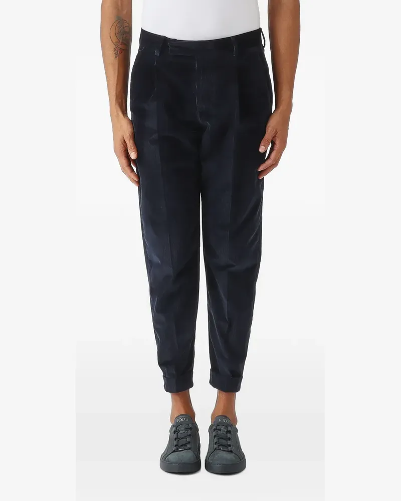 PT TORINO Rebel pleated corduroy trousers - Blau Blau