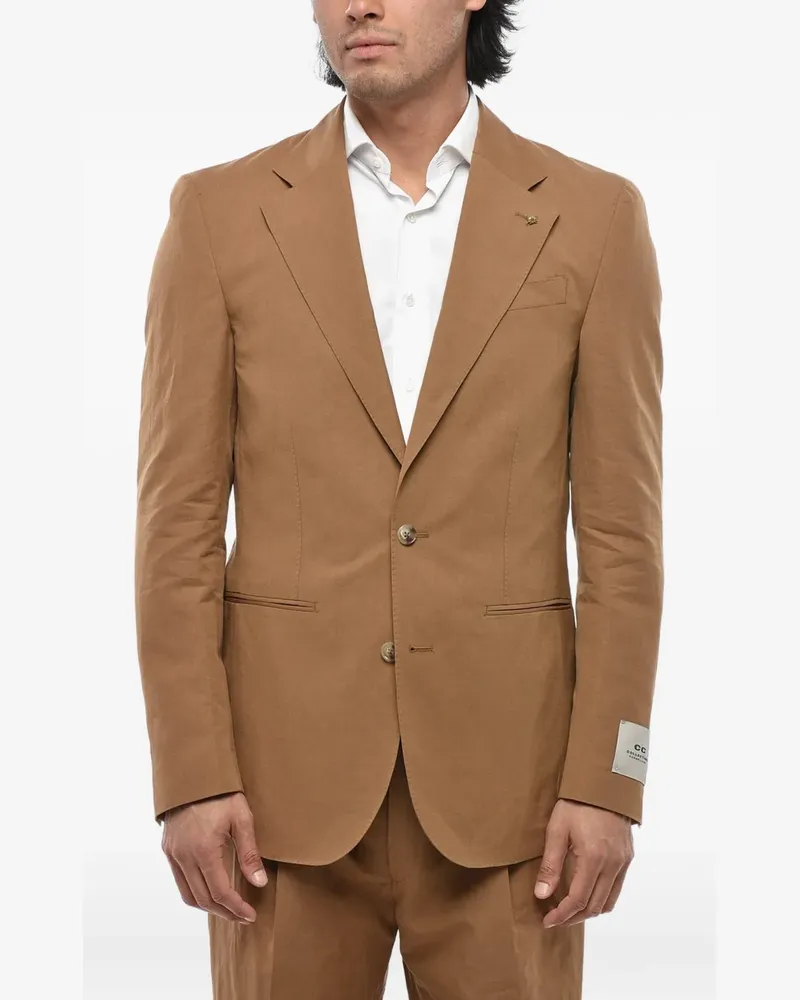 Corneliani CC Collection single-breasted cotton-blend suit - Braun Braun