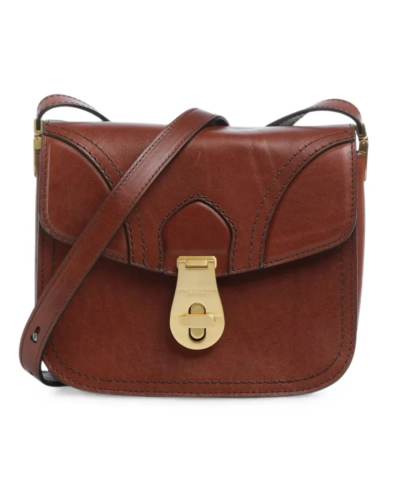 The Bridge Mia twist-lock leather shoulder bag - Braun Braun