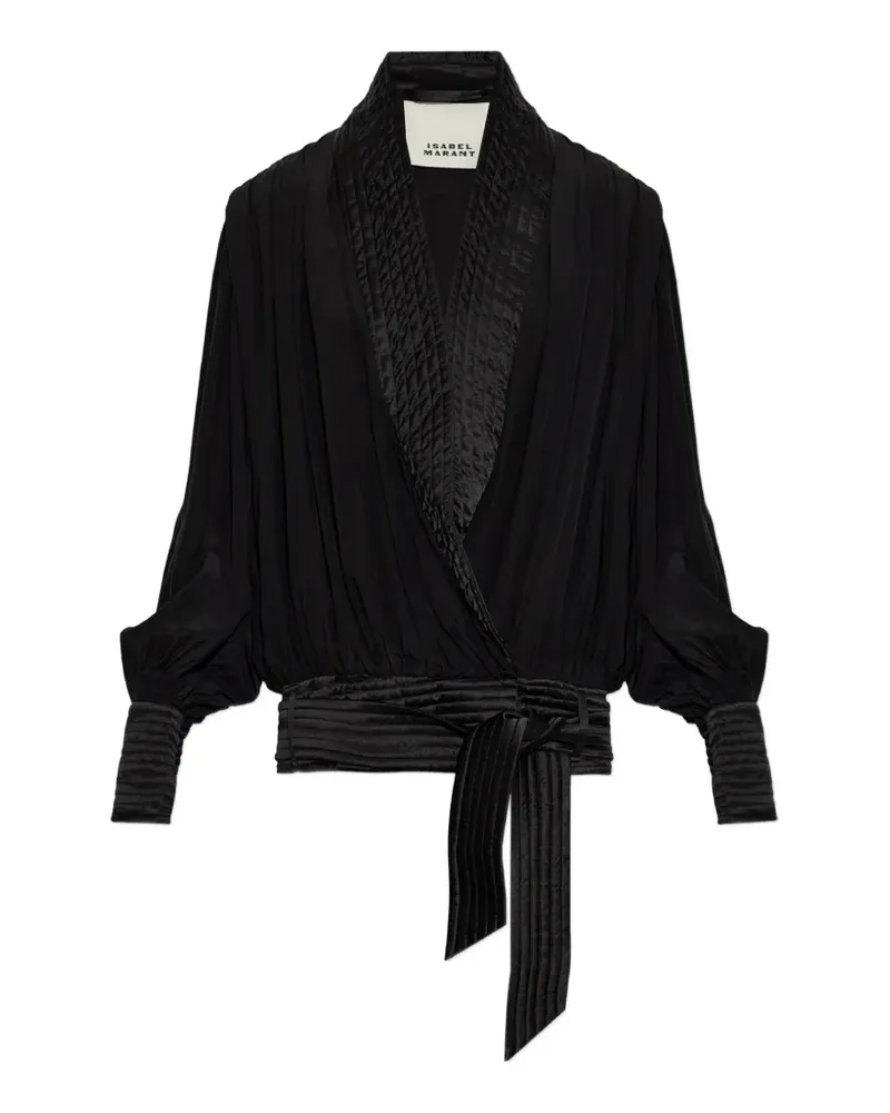 Isabel Marant Diljane Seidenjacke - Schwarz Schwarz