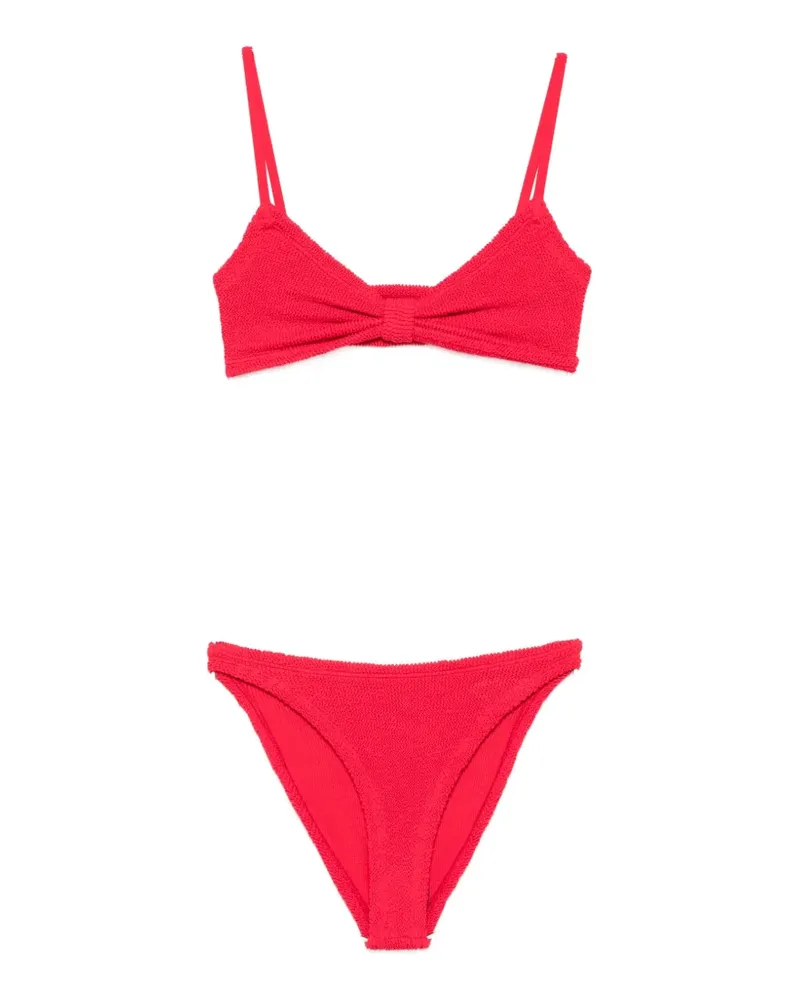 Hunza G Alicia Bikini in Knitteroptik - Rot Rot
