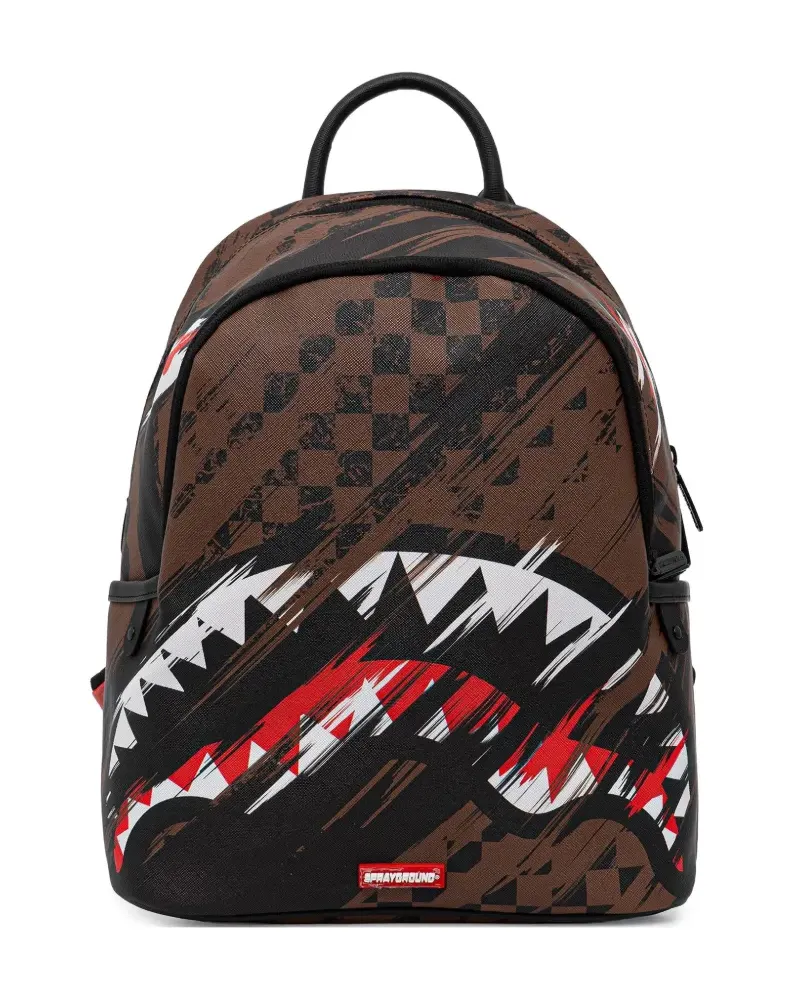 Sprayground Smeared shark-print backpack - Braun Braun