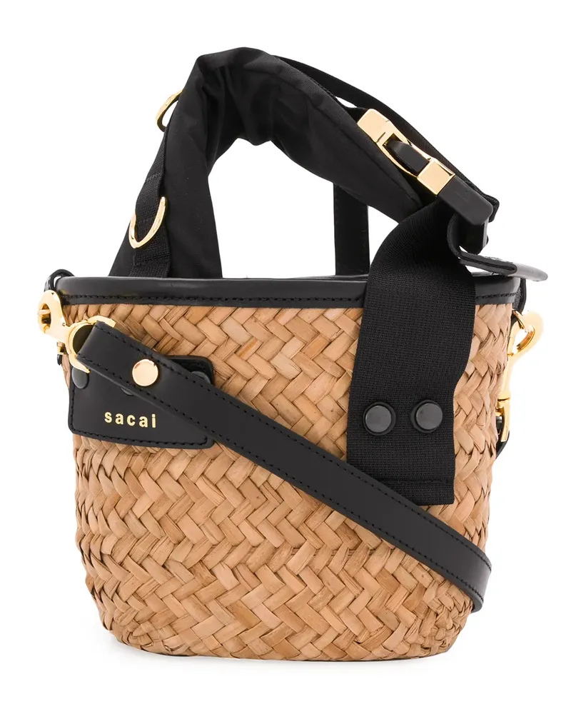 Sacai Mini Korbtasche - Nude Nude