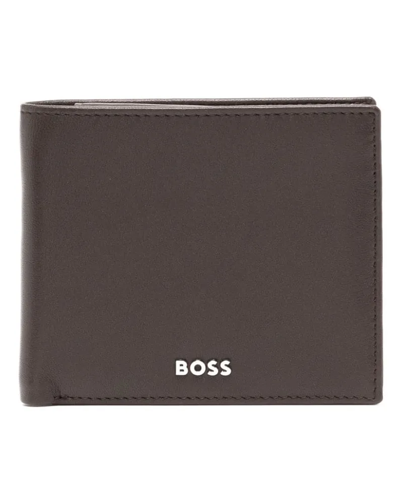 HUGO BOSS Portemonnaie mit Logo-Schild - Braun Braun