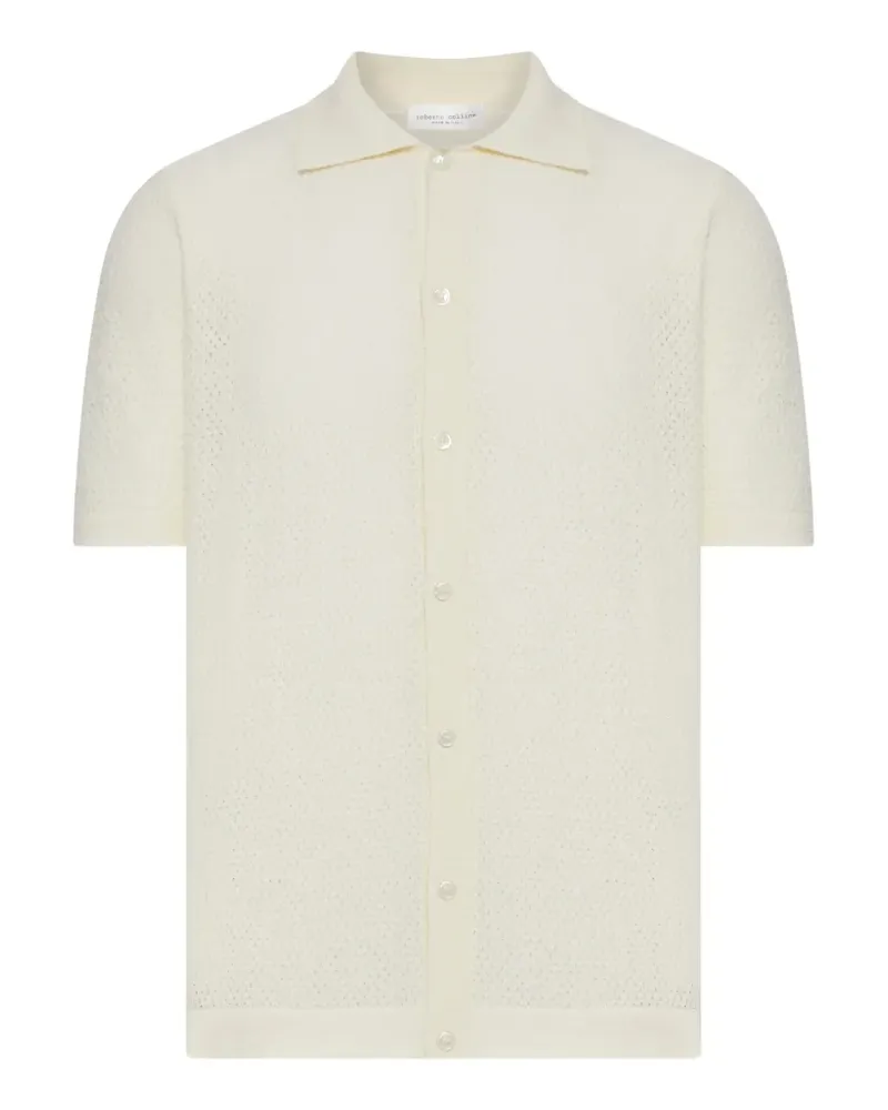 Roberto Collina Gestricktes Hemd - Weiß Weiß