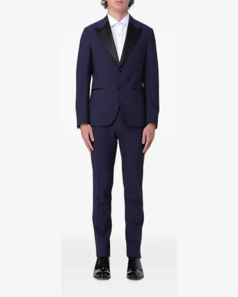 Eleventy single-breasted peak-lapel suit - Blau Blau
