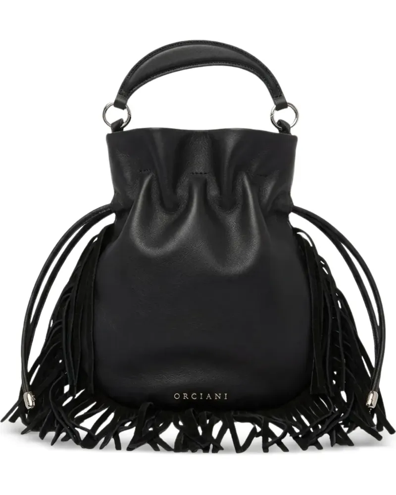 Orciani Handtasche mit Fransen - Schwarz Schwarz