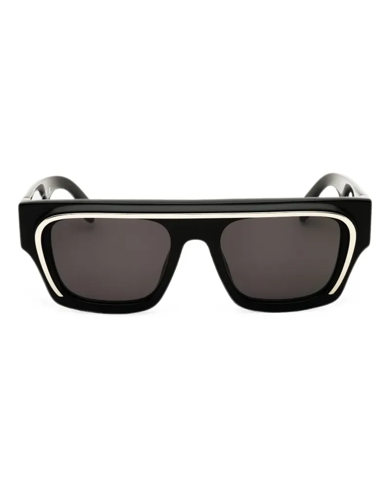Palm Angels Eckige Salton Sonnenbrille - Schwarz Schwarz