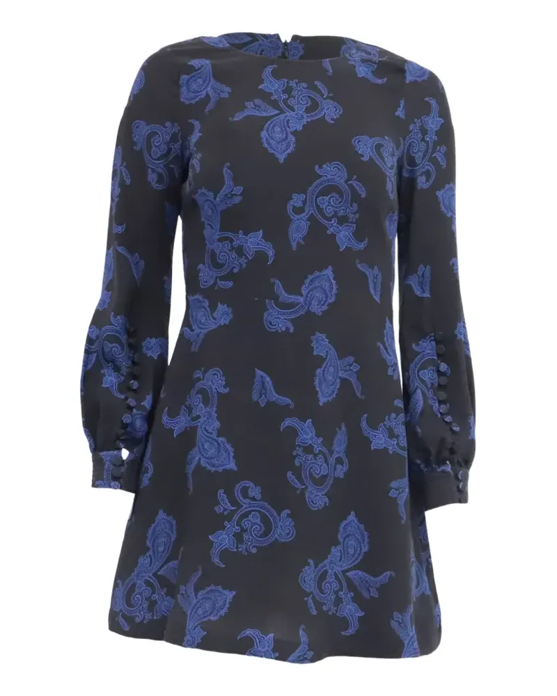 A.L.C. paisley-print mini dress - Schwarz Schwarz