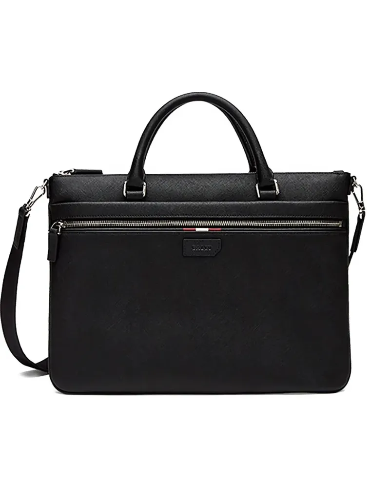 Bally Aktentasche mit Prägung - Schwarz Schwarz