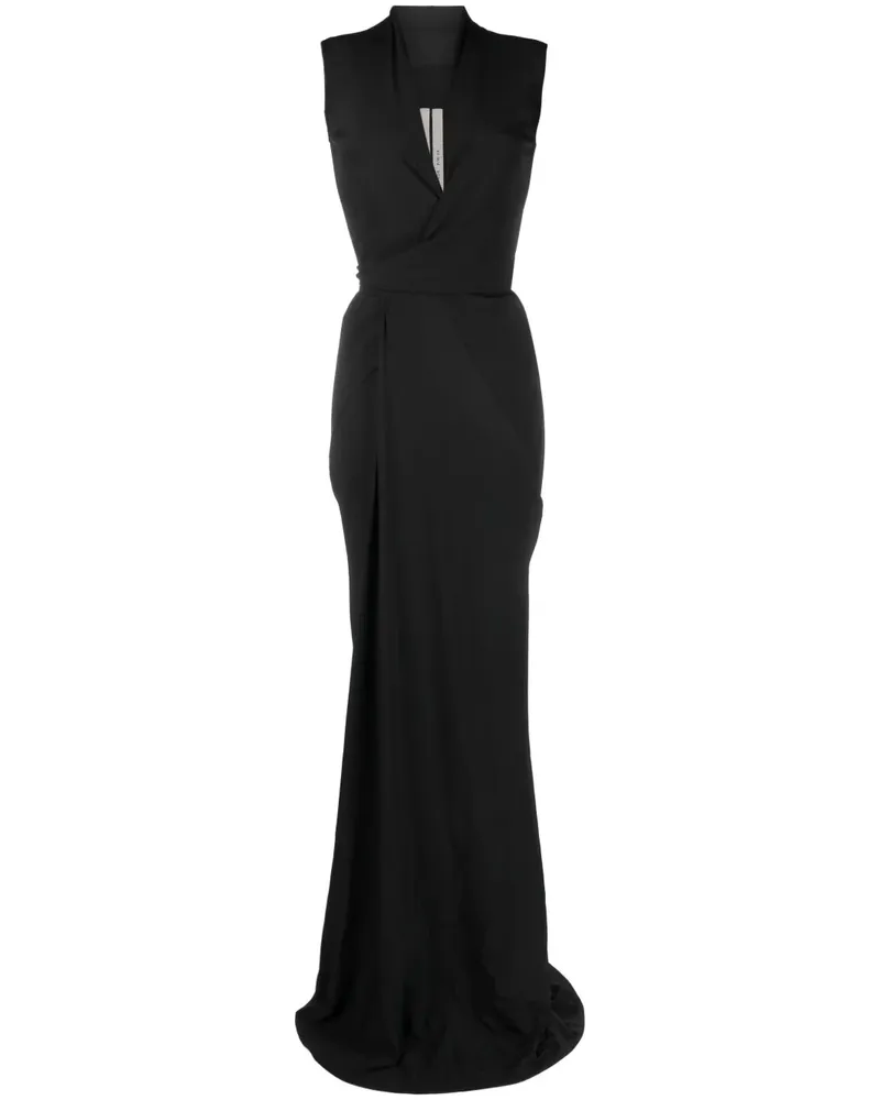 Rick Owens Ärmelloses Kleid mit Drapierung - Schwarz Schwarz