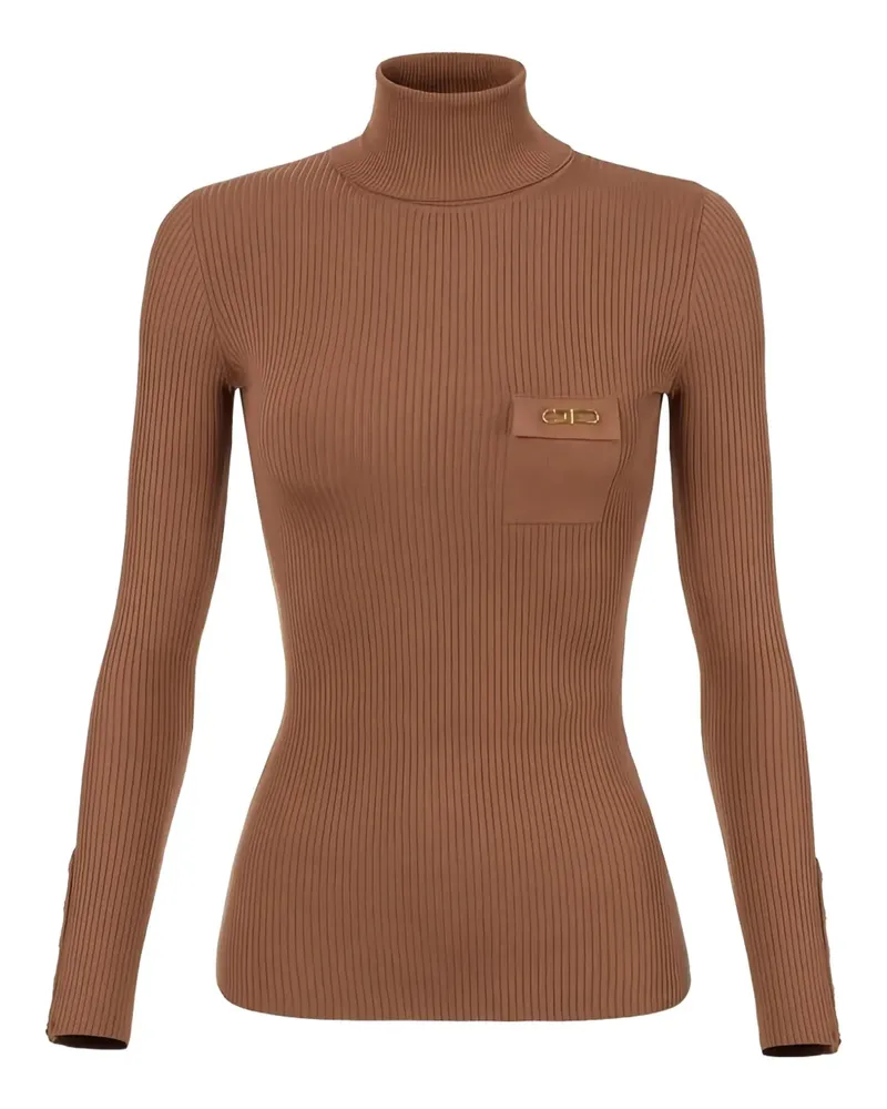 Elisabetta Franchi Pullover mit Brusttasche - Braun Braun