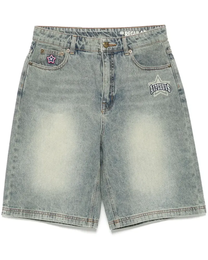 BAPE Shorts mit Logo-Stickerei - Blau Blau