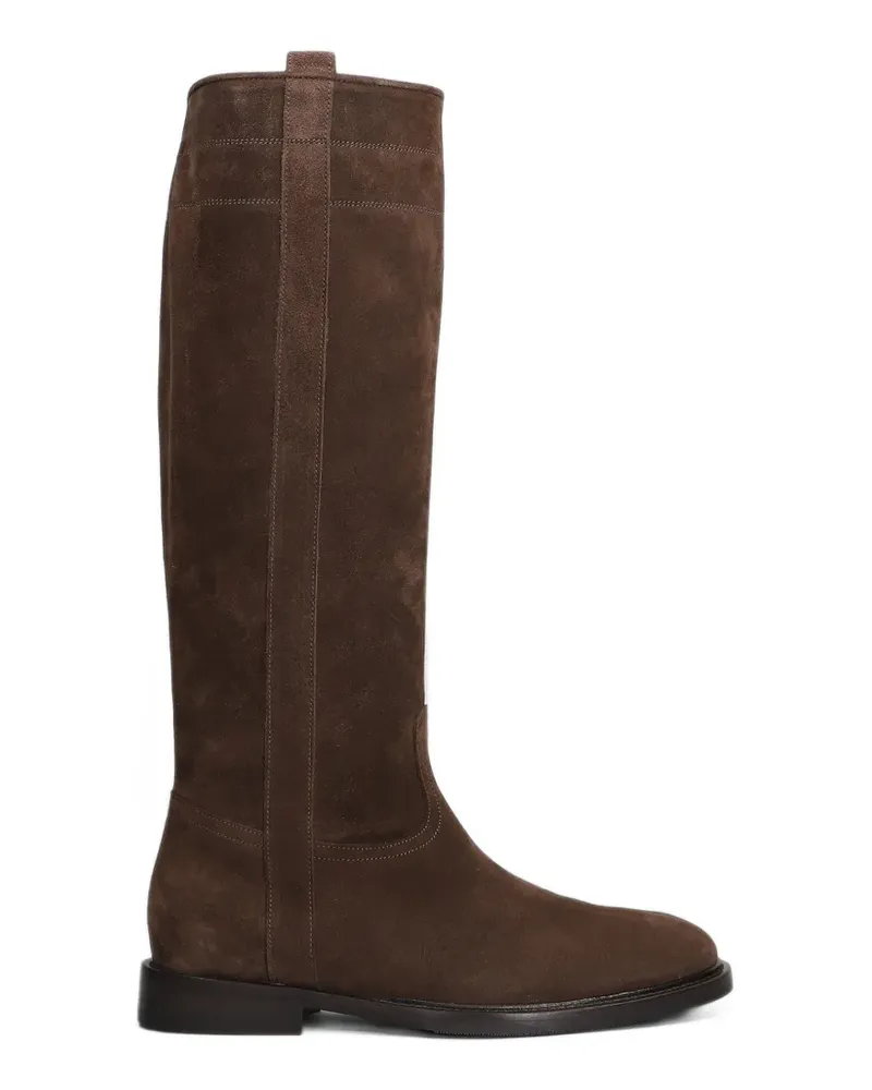 Anna F. Kniehohe Stiefel aus Wildleder - Braun Braun