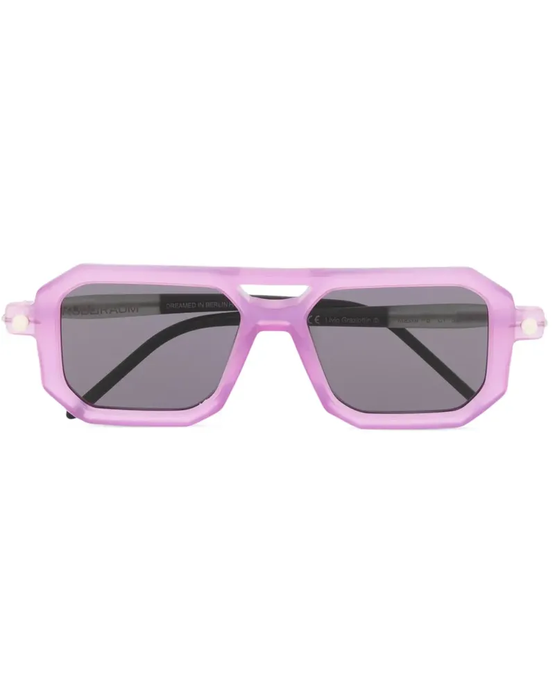 KUBORAUM Sonnenbrille mit geometrischem Gestell - Violett Violett