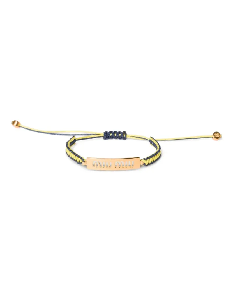 Miu Miu cotton and metal bracelet - Rosa Rosa