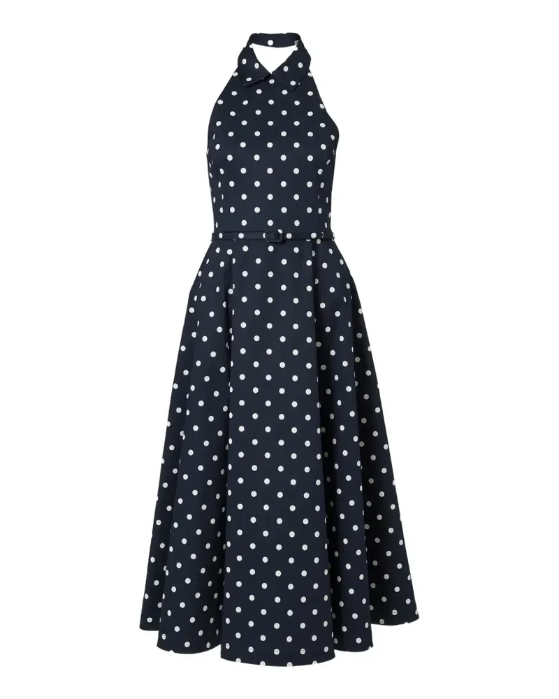 Carolina Herrera New York Neckholder-Midikleid mit Polka Dots - Blau Blau