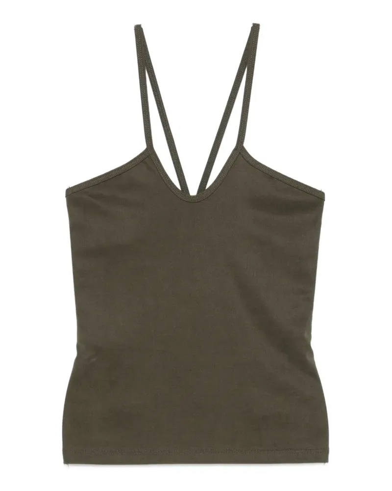 IMPERIAL ribbed-knit racerback top - Grün Grün