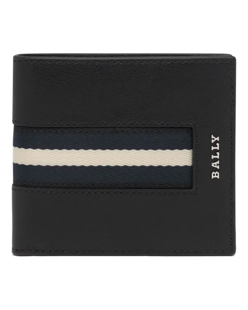 Bally ribbon-detail logo leather wallet - Schwarz Schwarz