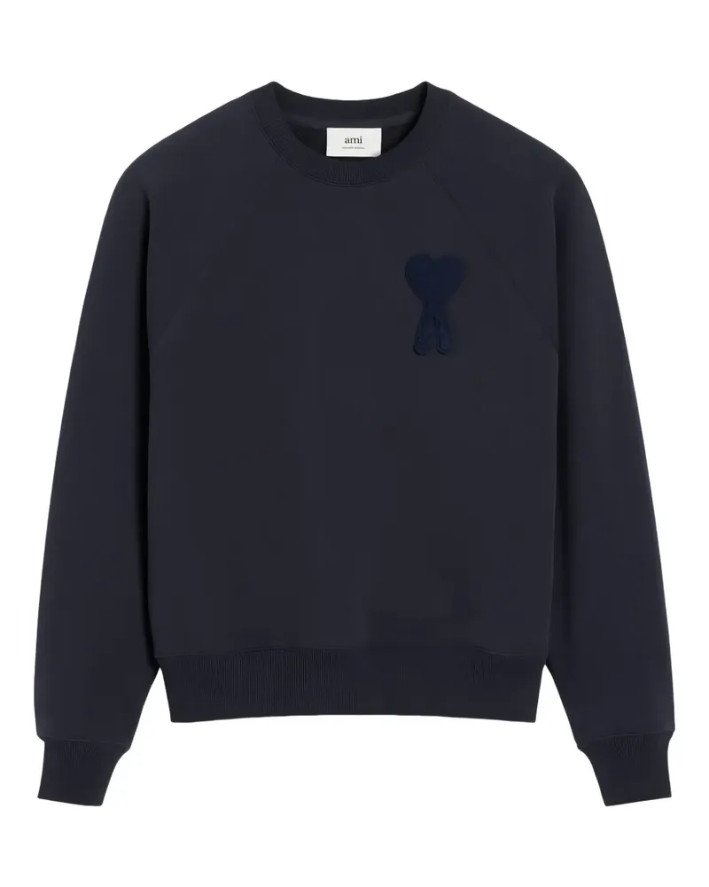 AMI Paris Sweatshirt mit Logo-Stickerei - Blau Blau