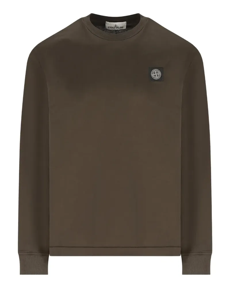 Stone Island logo-patch sweatshirt - Grün Grün