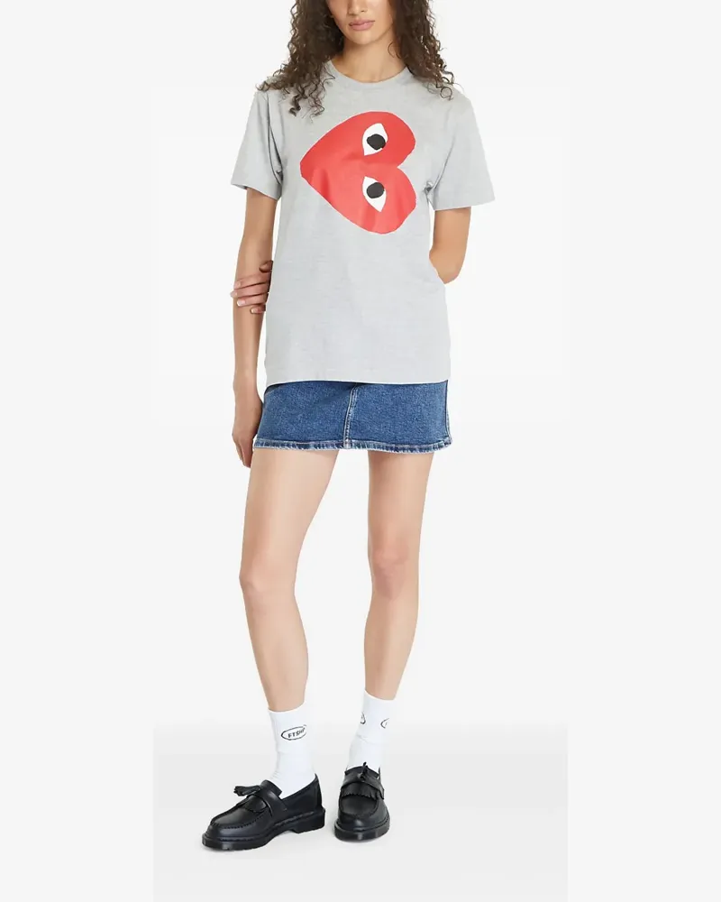 Comme des Garçons sideways heart tee T-shirt - Grau Grau