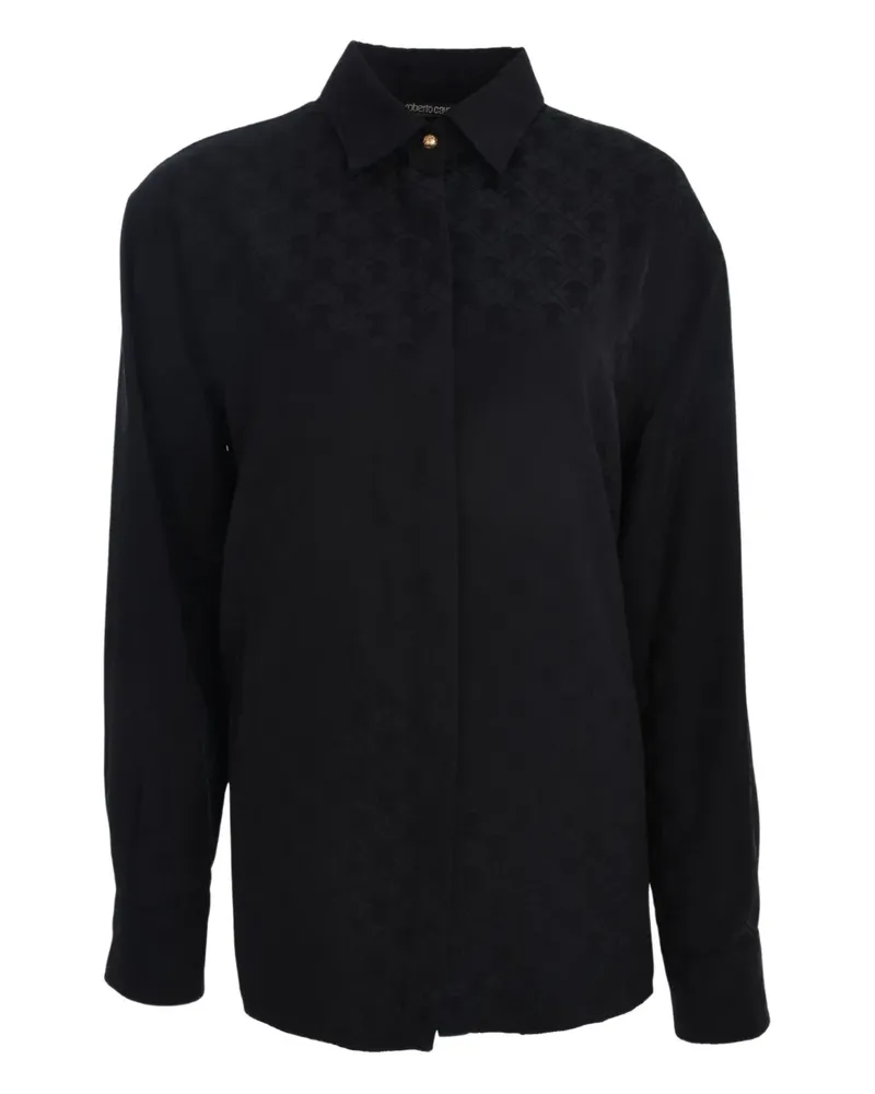 Roberto Cavalli Hemd mit Jacquardmuster - 5051 BLACK 5051