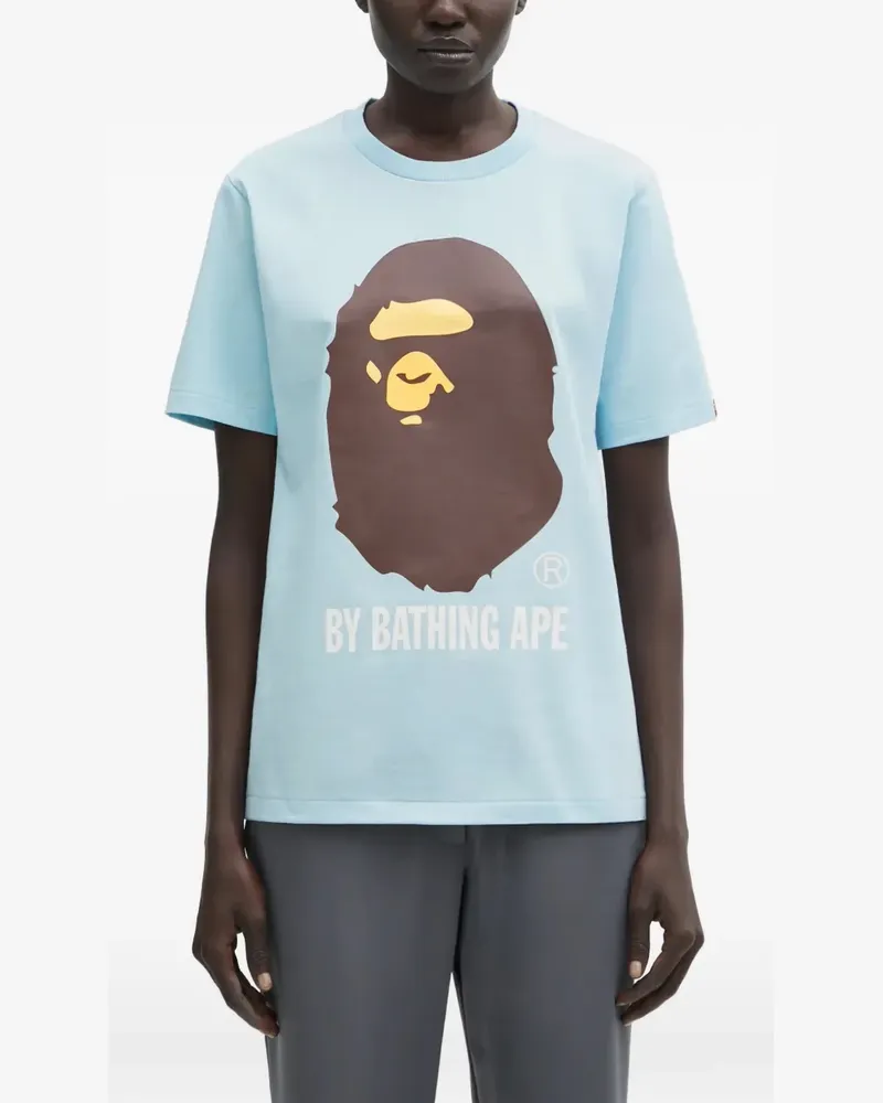 BAPE T-Shirt mit Logo-Print - Blau Blau