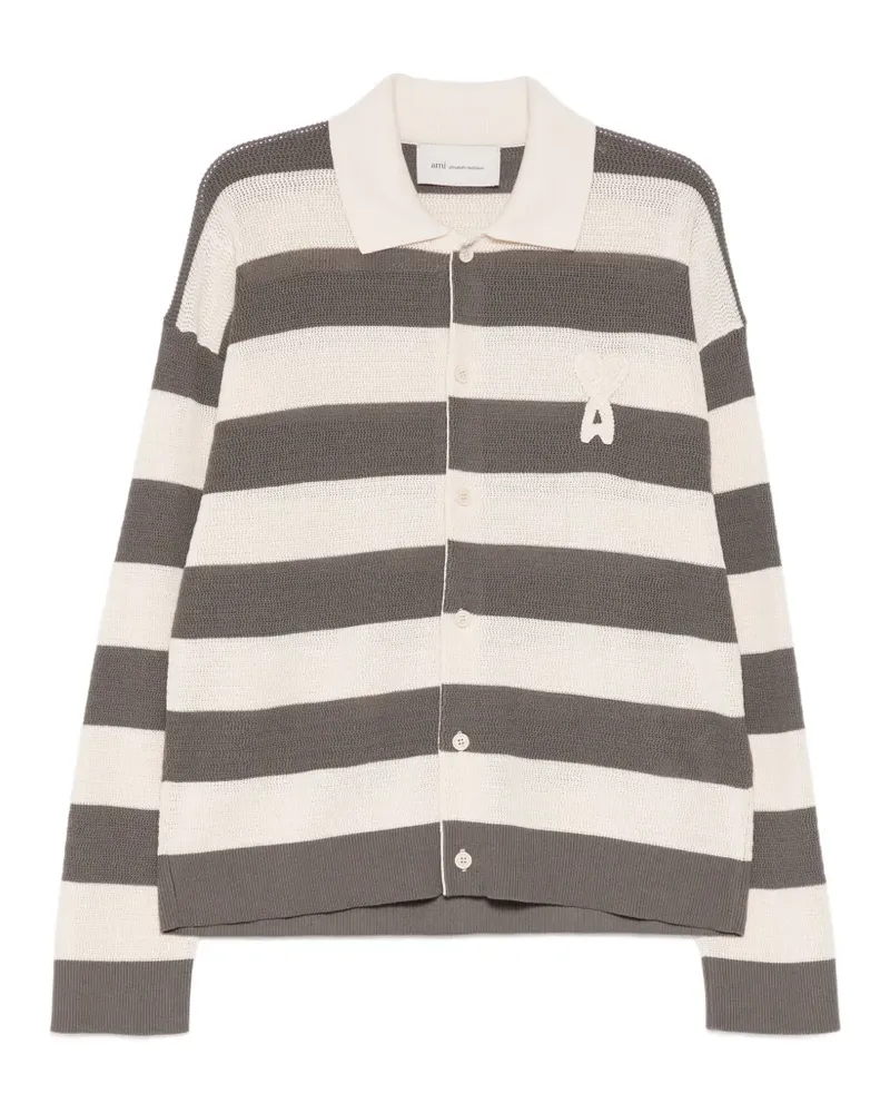 AMI Paris Ami de Coeur Cardigan - Nude Nude