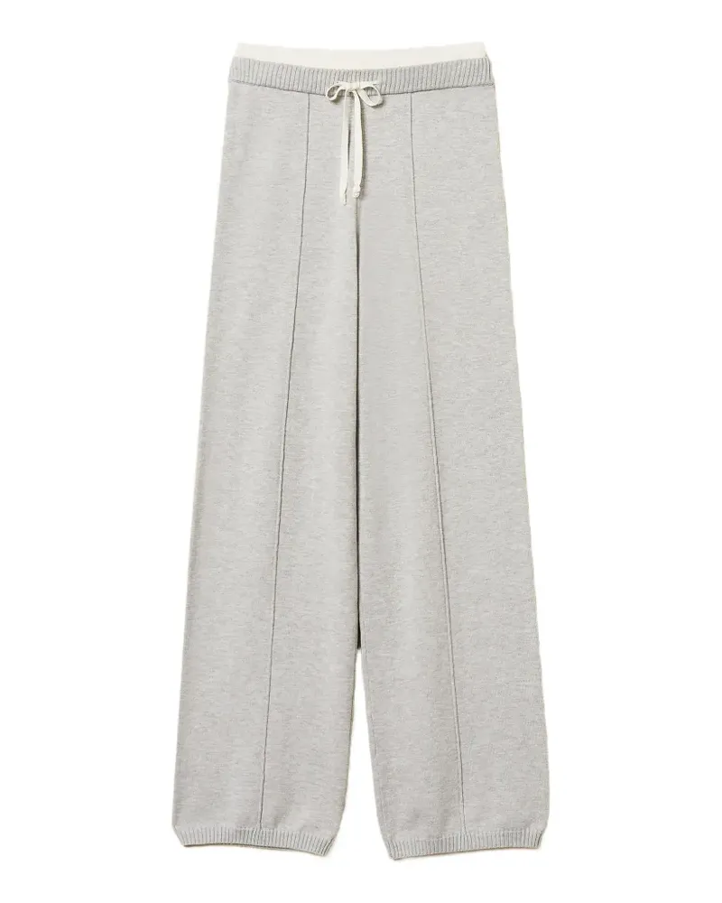 Twin-Set Strickhose mit Kordelzug - Grau Grau
