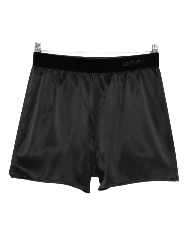 Tom Ford Pyjama-Shorts mit elastischem Bund - Schwarz Schwarz
