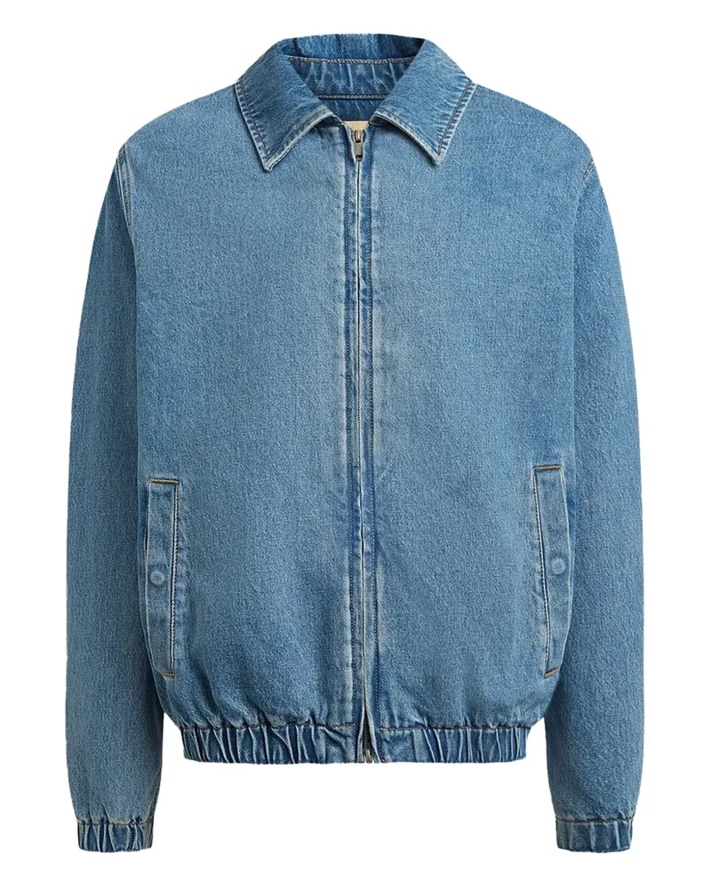 12 STOREEZ Jeansjacke mit Reißverschluss - Blau Blau