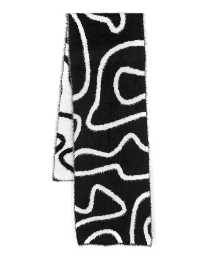 AZ FACTORY Zweifarbiger Jacquard-Schal - Schwarz Schwarz