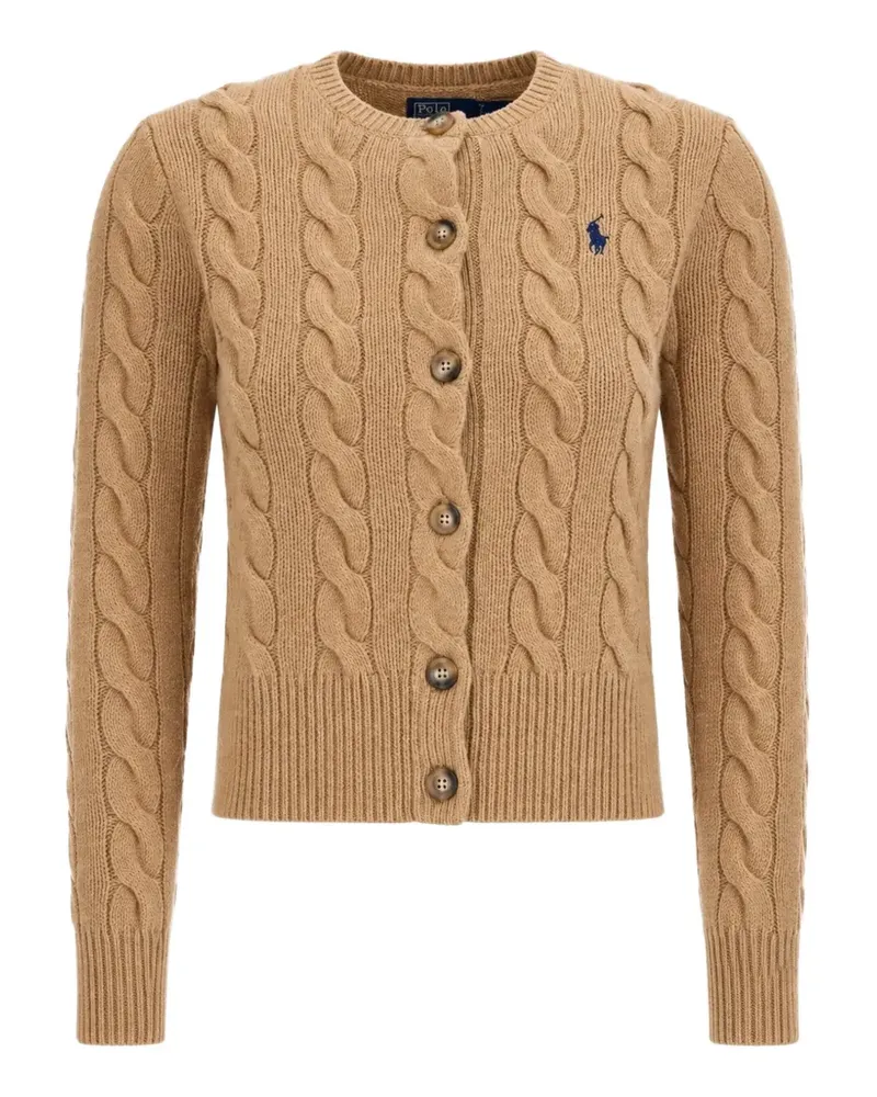 Ralph Lauren cable-knit wool-cashmere cardigan - Nude Nude