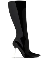 Paris Texas Kniehohe Stiletto-Stiefel 110mm Schwarz