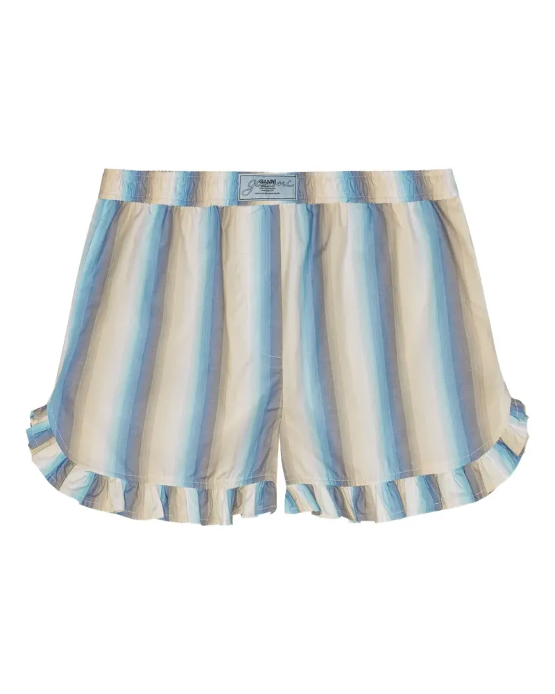 Ganni Gestreifte Shorts - Nude Nude