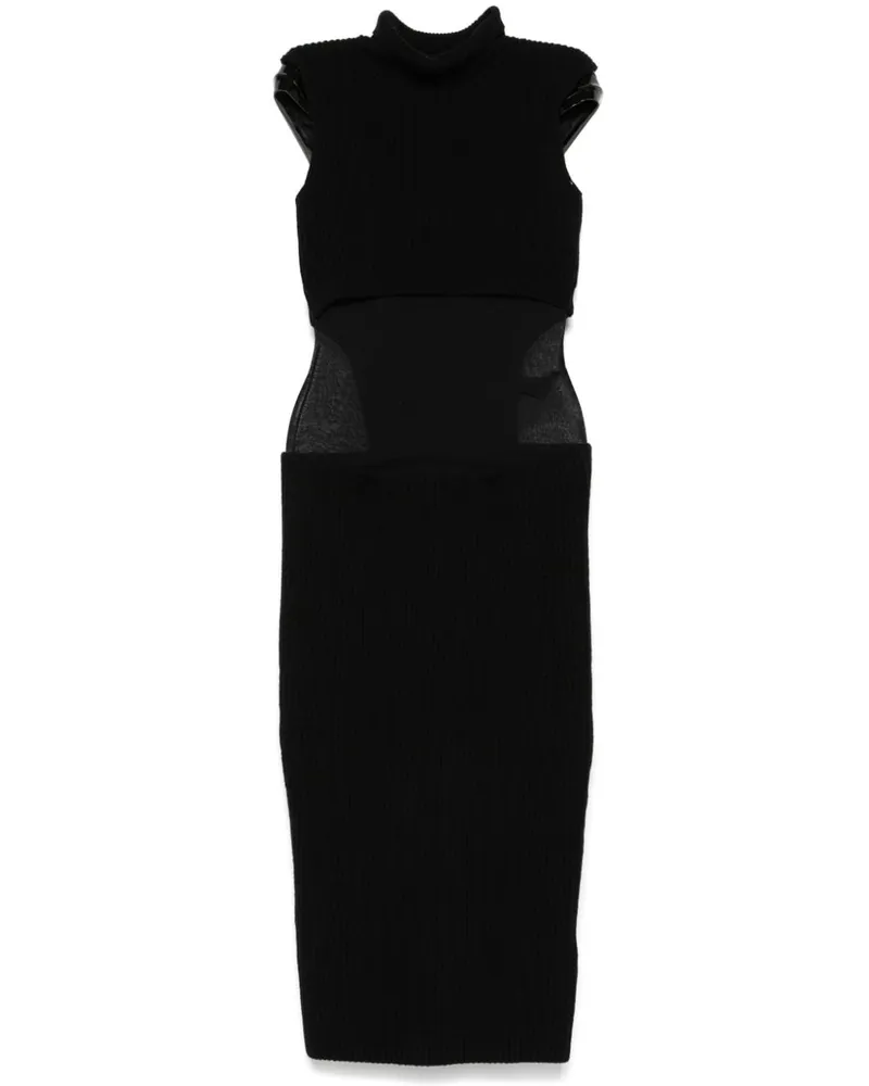 SPORTMAX Arabba Midikleid - Schwarz Schwarz
