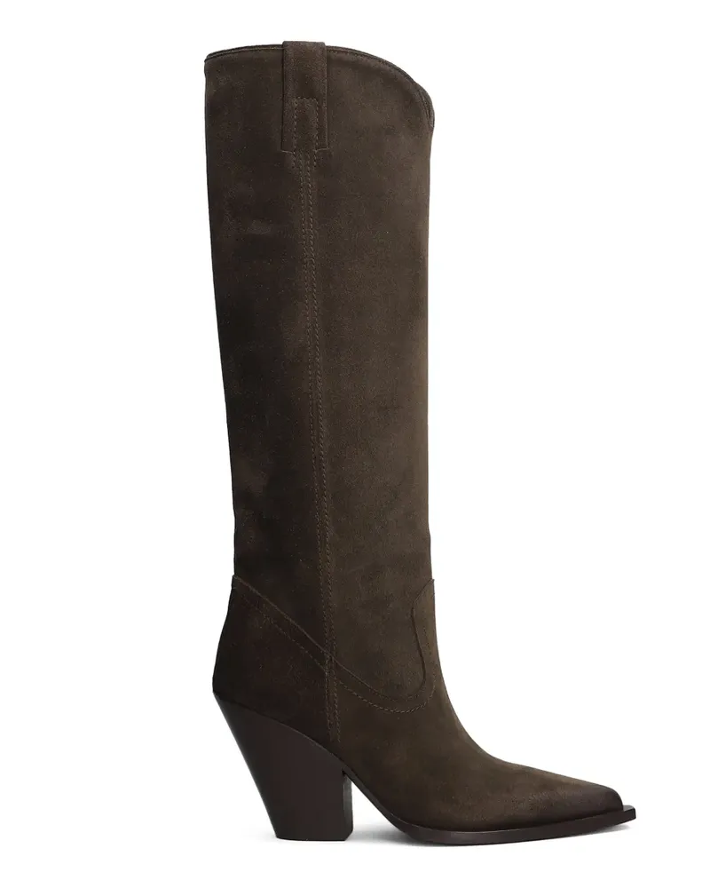 Elena Iachi Stiefel mit spitzer Kappe - Braun Braun