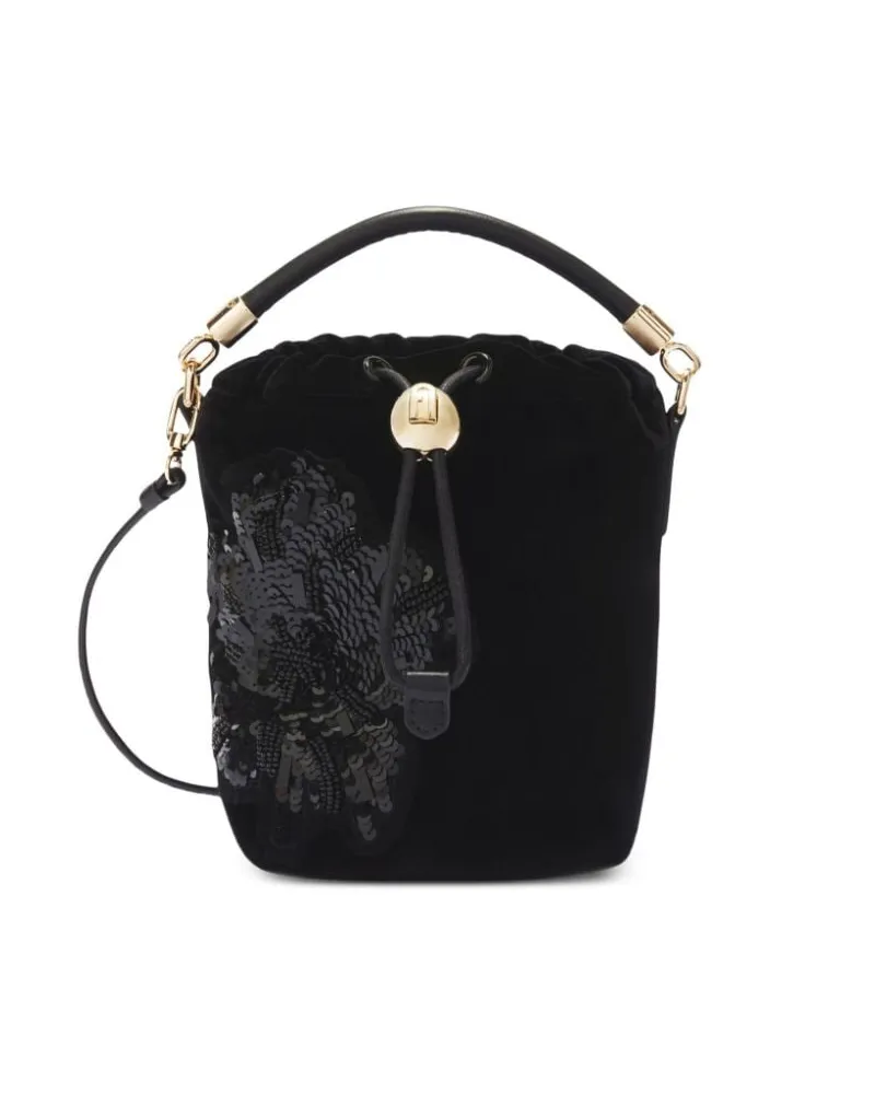 Furla Mini-Tasche mit Pailletten - Schwarz Schwarz