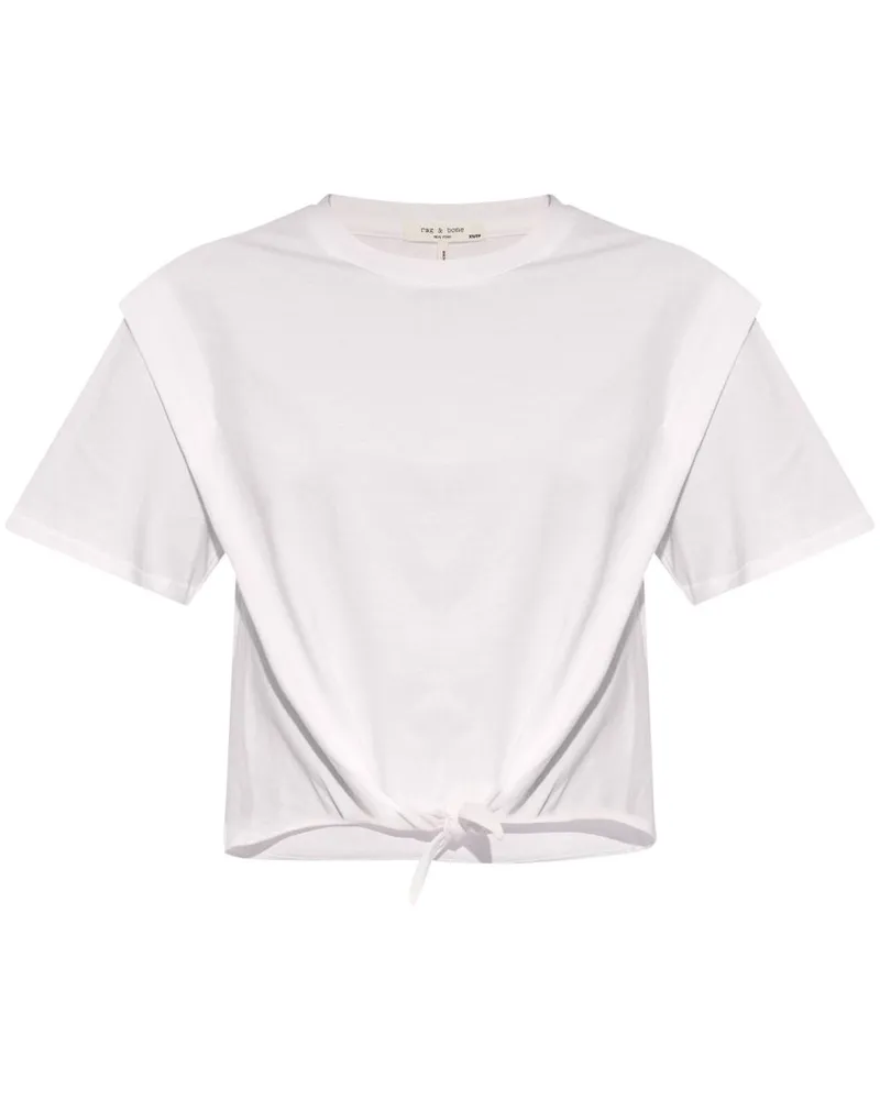 Rag & Bone Mica T-Shirt mit Knoten Weiß