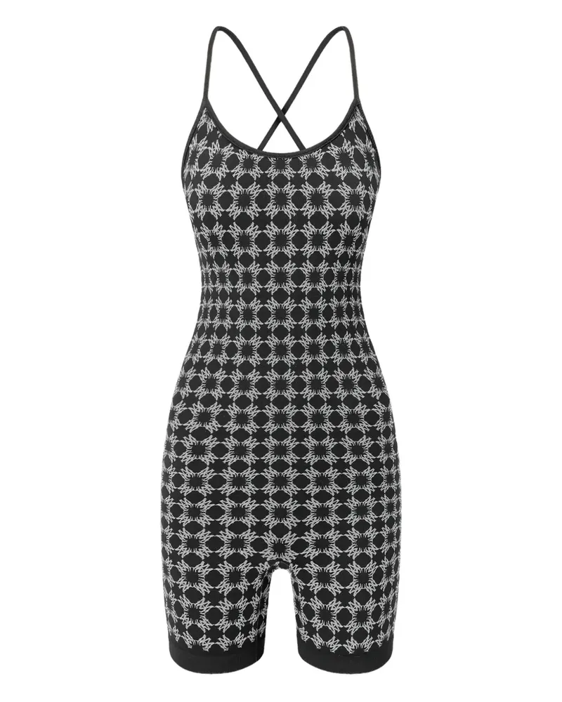 Amiri Nahtloser MA Quad Playsuit - Schwarz Schwarz