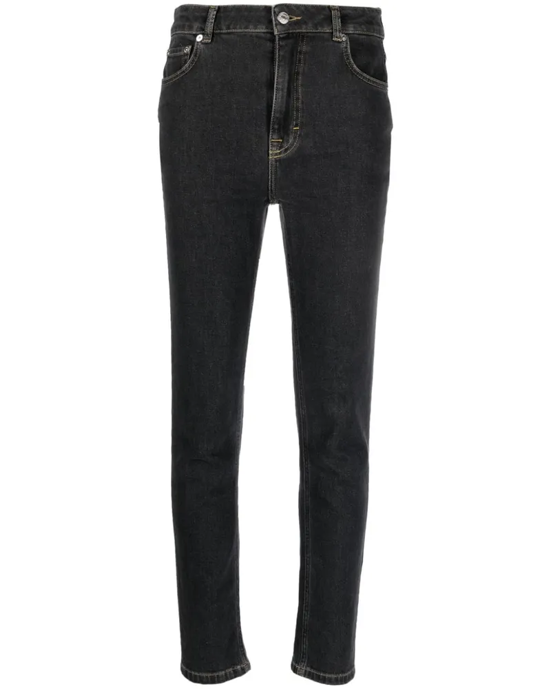 Moschino Halbhohe Skinny-Jeans - Schwarz Schwarz