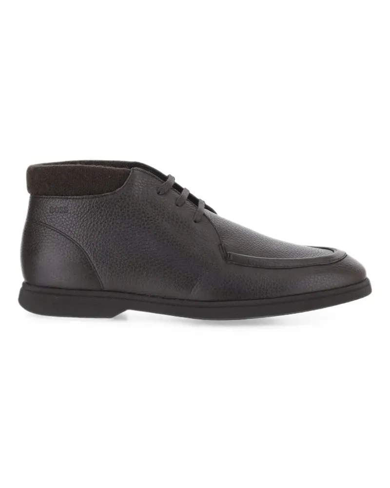 HUGO BOSS grained-leather desert boots - Braun Braun