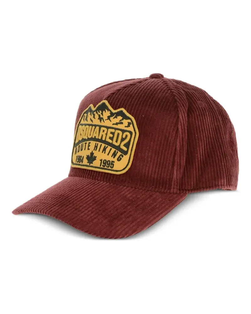 Dsquared2 embroidered corduroy baseball cap - Rot Rot